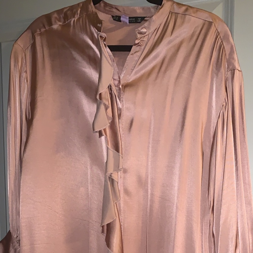 Silk long blouse